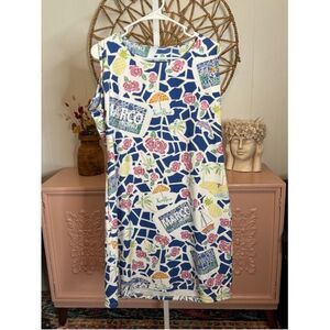 Women's‎ Kristine Grace Dress XL Blue White Floral